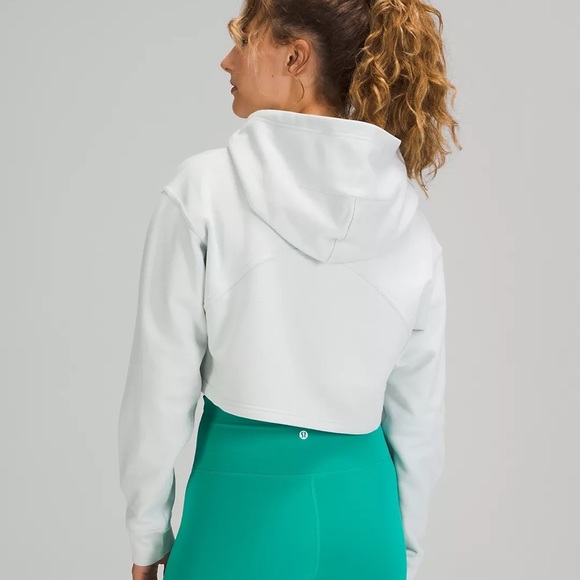 Lululemon All Yours Cropped Hoodie in Ocean Air - Picture 2 of 6
